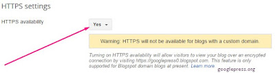 HTTPS Support for Blogspot