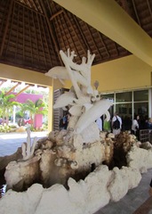 Dolphin Statue at entrance.