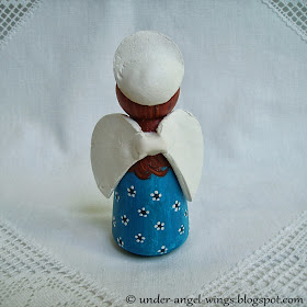 DIY creating the wooden painted Christmas angel peg doll