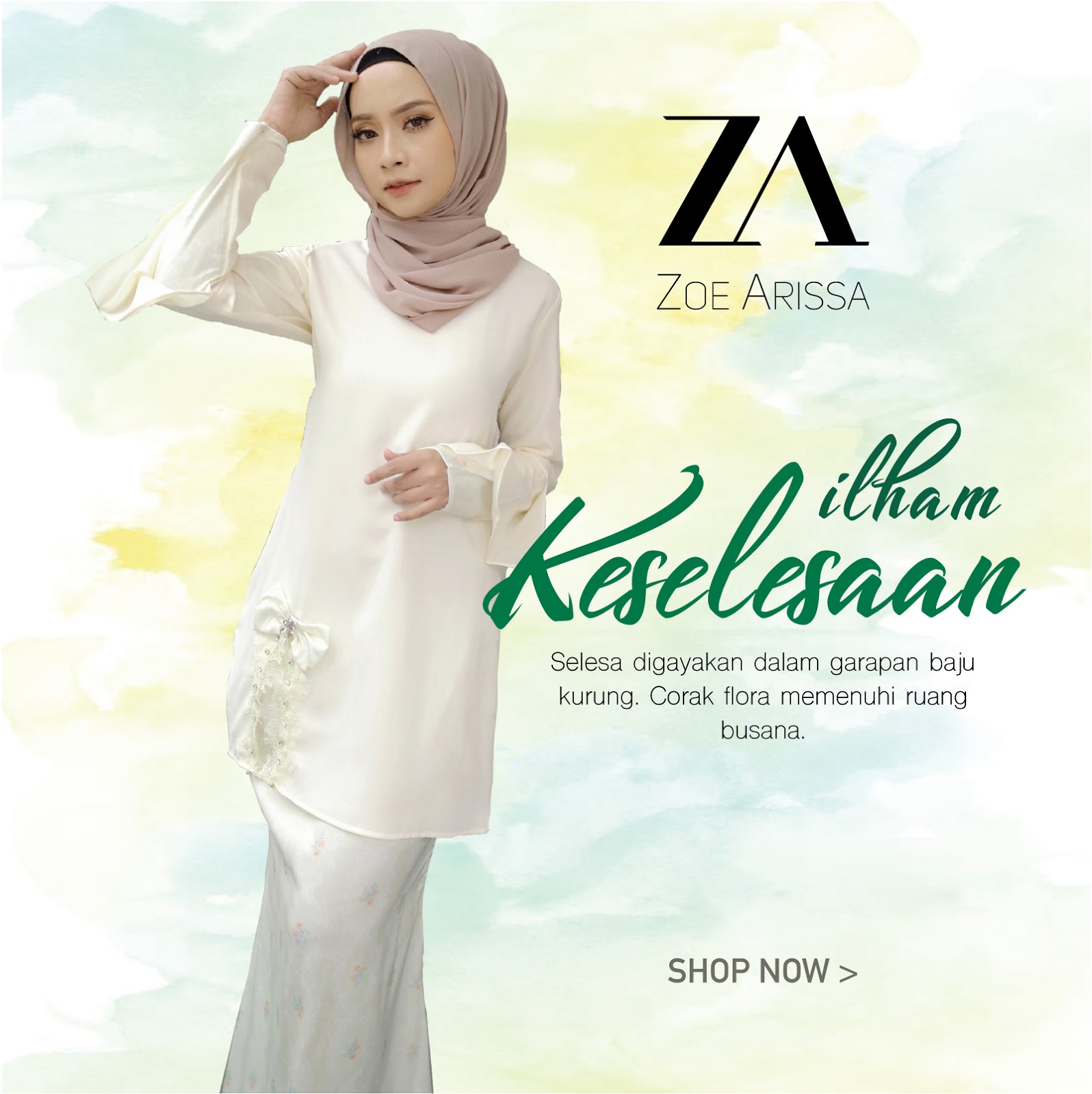  Baju  Kurung  Moden  Raya  2021  Berseri Seri Di pagi Hari