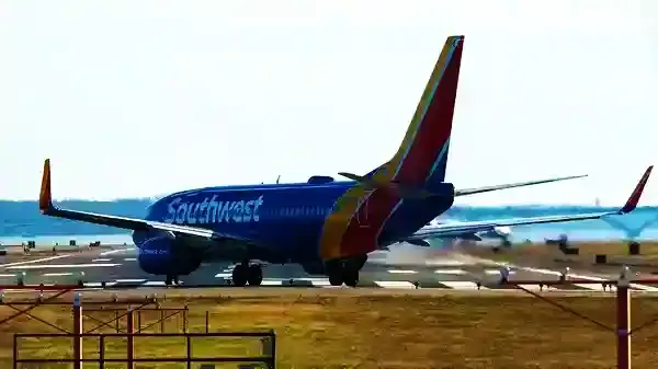 Motor part tumbles off Boeing plane during as Southwest Carriers flight takes off