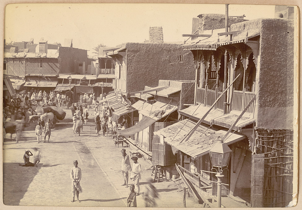 Karachi City Street Scene (View), Karachi, Sindh, Pakistan (India) | Rare & Old Vintage Photos (1900)