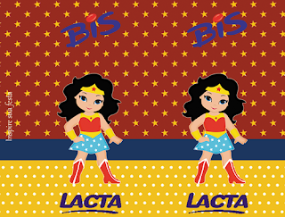 Wonder Woman Chibi Free Printable Labels.