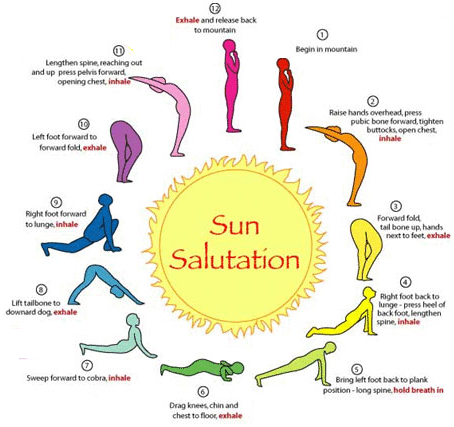 The Best Exercise Surya Namaskar Its 12 Postures and Aasan Sun Salutation