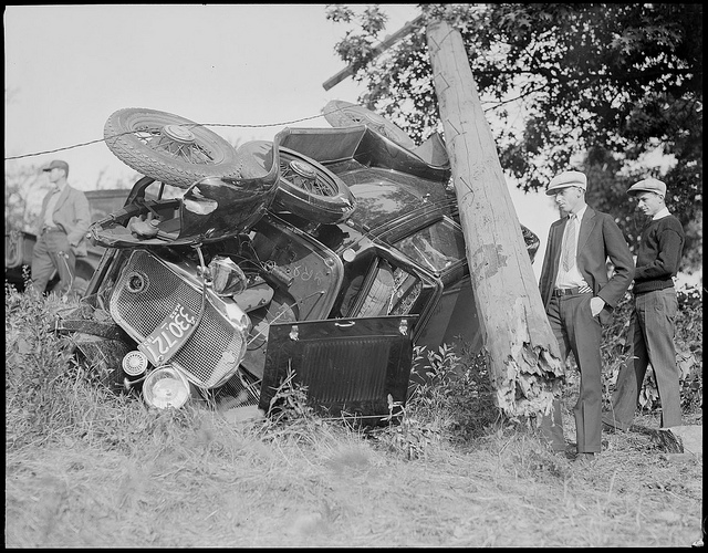 1931 - Car accident Burlington, Mass