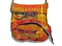 Orange wet felted purse https://www.etsy.com/listing/569158626/orange-green-earthy-felted-wool-small?