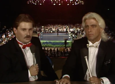 NWA Clash of the Champions III - Ric Flair & Tony Schiavone