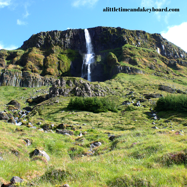 Bjarnafoss provides a stunning back drop and nice spot for a hike!