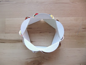 recycled folded Christmas card ornament