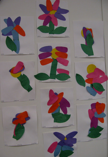 open-ended art for children, flowers for spring in children's art