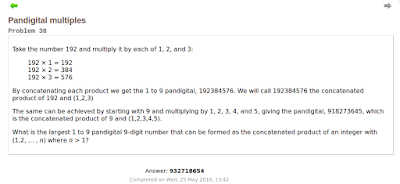 Project Euler Problem 38 with answer