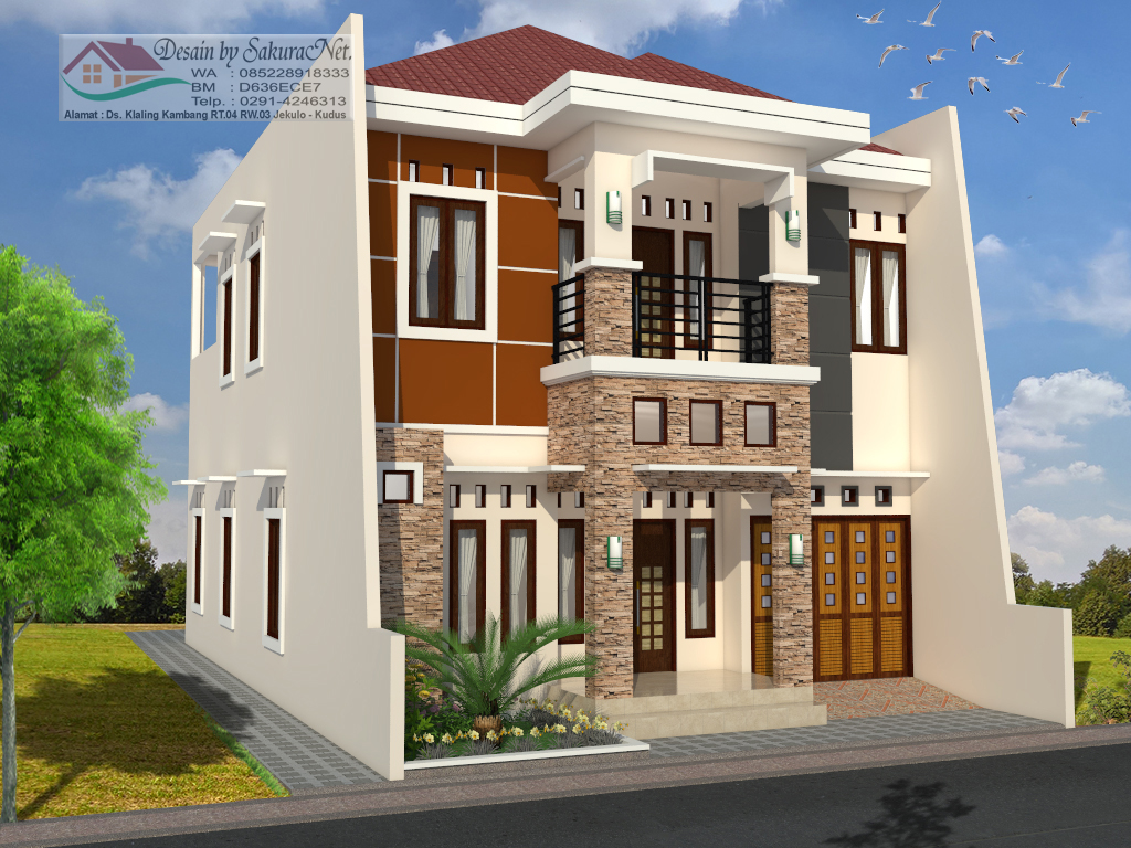 Desain 3D Rumah By SakuraNet Desain Rumah Minimalis Lantai 2 9x15