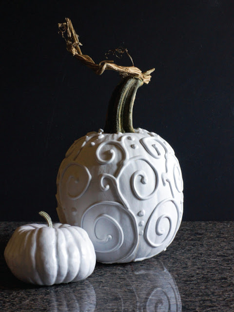 modern painted pumpkins