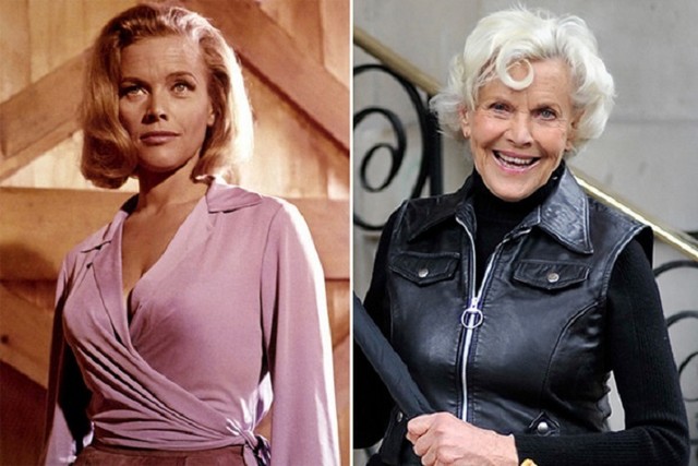 Honor Blackman young and old pictures