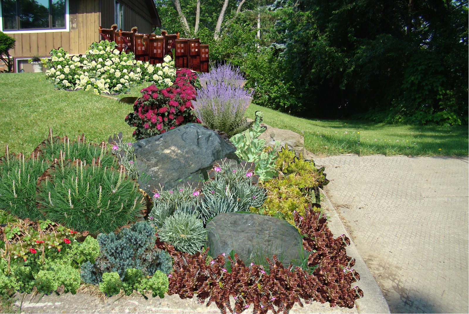 Front Yard Rock Garden Ideas