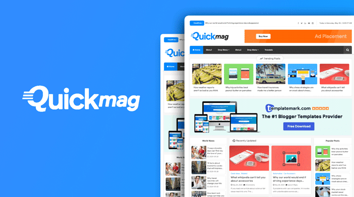 Quick-Mag Premium Magazine Blogger Template