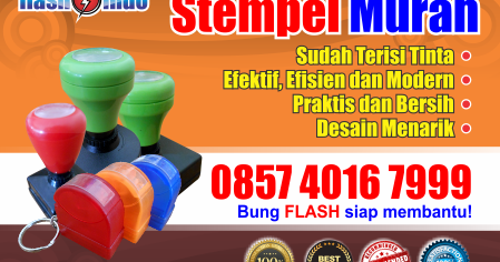 stempel murah | tempat buat dan bikin stempel flash warna