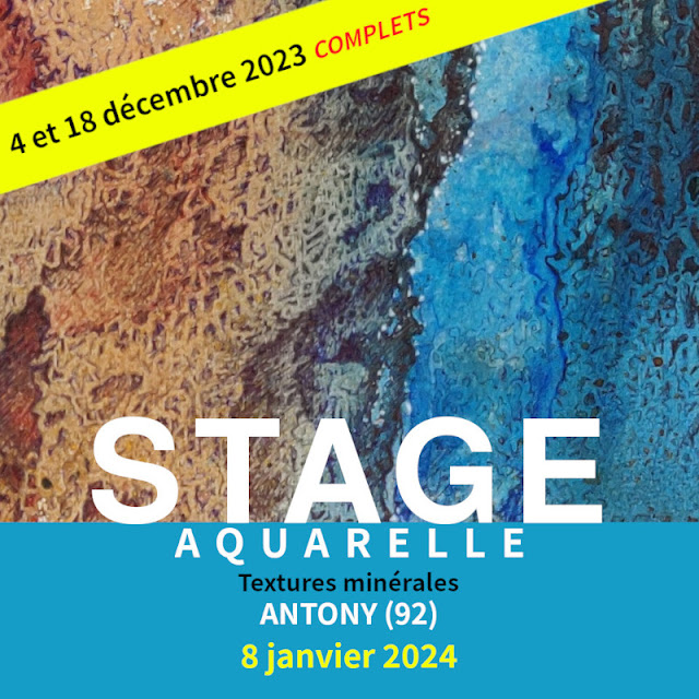 flyer stage d'aquarelle agnès au pinceau dansant