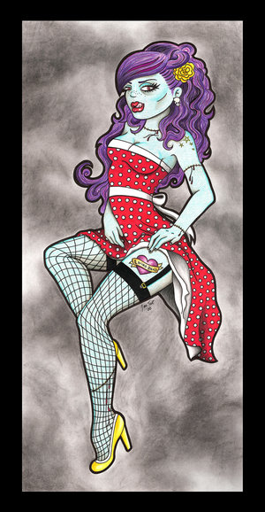 Zombie Pin Up Tattoo