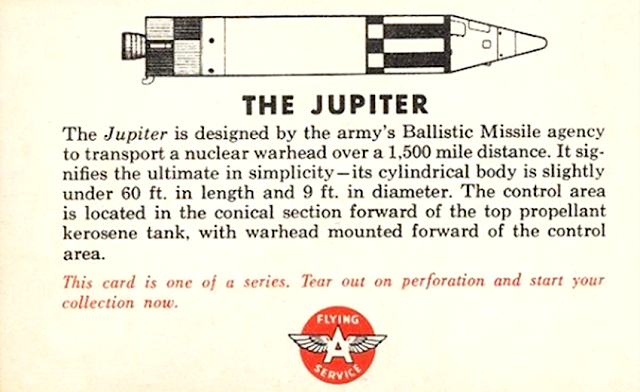 1958 Flying A Service Missiles - The Jupiter