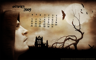 october 2009 halloween calendar wallpaper