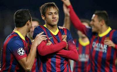 Neymar score first hat trick in Champions League