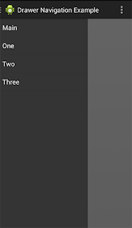 Navigation Drawer Example Project File for Android Studio 