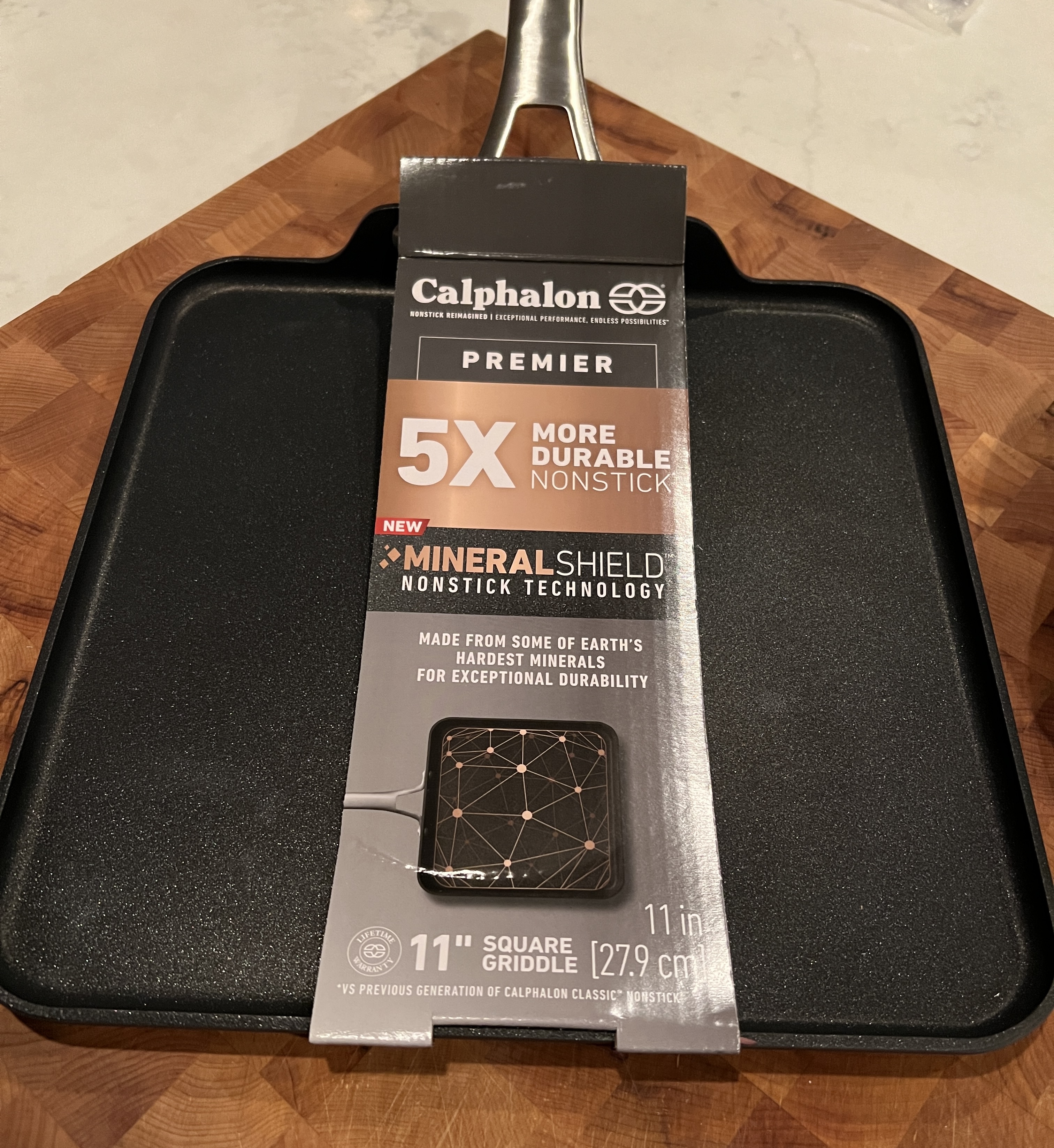 Calphalon Premier MineralShield Nonstick 11-Inch Square Griddle Pan 