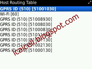 Host Routing Table BlackBerry