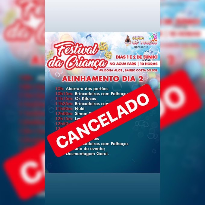 A *LIZHA SÓ FESTAS* anuncia o cancelamento oficial do segundo dia  do evento