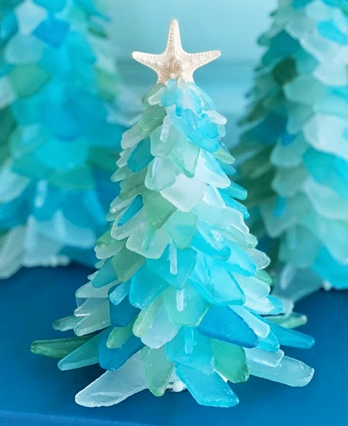 Blue Seaglass Trees