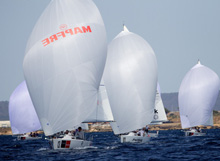 J/80s sailing Palma Mallorca Spain in Mapfre copa del rey