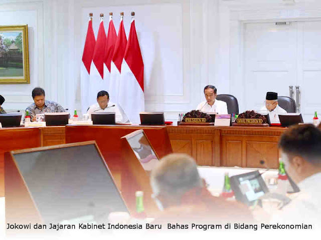 Jokowi dan Jajaran Kabinet Indonesia Baru  Bahas Program di Bidang Perekonomian