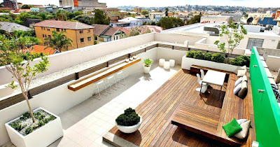 Desain Teras Rooftop Garden Yang Sejuk dan Bikin Betah