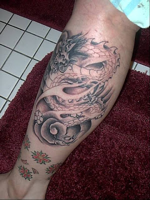 Leg TattooTattoo ArtTattoo Design at 934 AM Labels Dragon And Flower