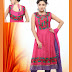 Anarkali Indian-Pakistani Frocks-Anarkali Party Wear Cotton Shalwar Kamiz Suits