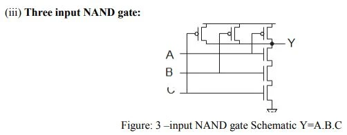 Three input NAND gate