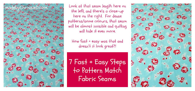 7 Steps To Pattern Match Fabric Seams by Chris Dodsley @made by ChrissieD