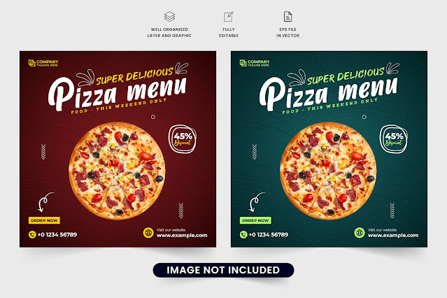 Food promotional web banner template free download