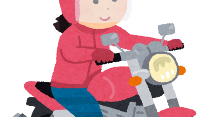 バイクに乗る女性のイラスト かわいいフリー素材集 いらすとや