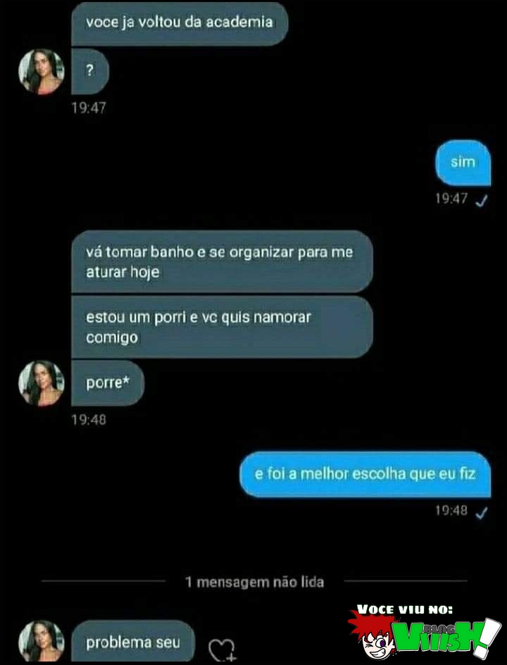 Mulher está um porre e avisa o namorado que ele vai ter que aguentar ela