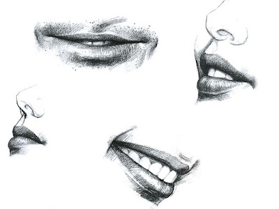 طريقة رسم الفم