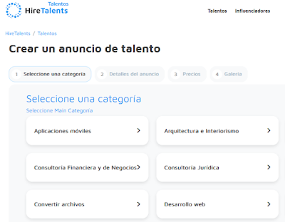 Publicar un anuncio en HireTalents