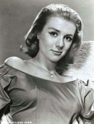 Black and white portrait of actress Inger Stevens