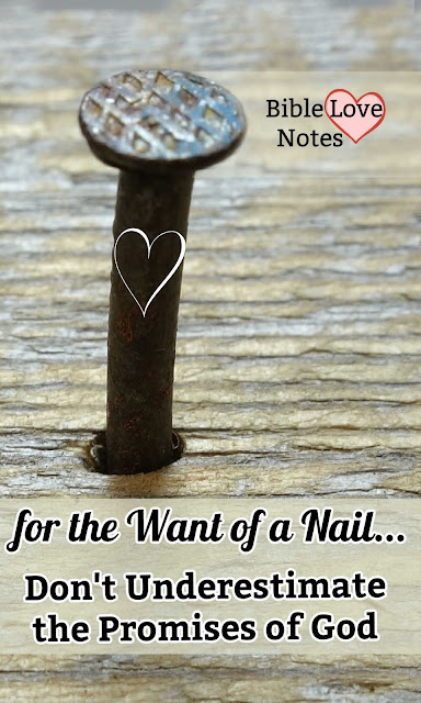 The kingdom was lost because of a nail. A Biblical truth about  being faithful in the little things.