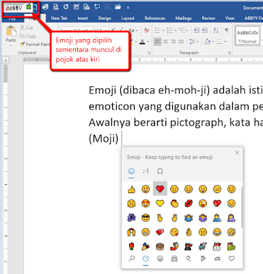 Cara Menampilkan Emoji pada Word