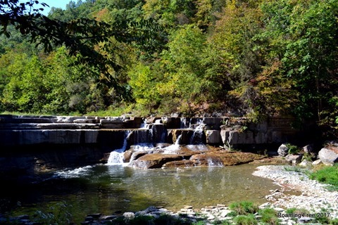 At the beginning of the trail