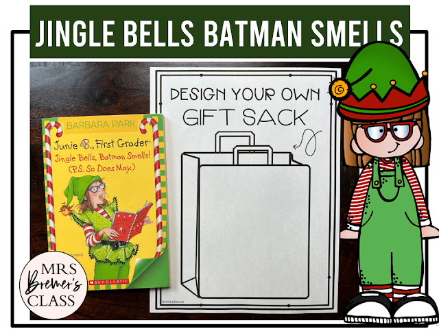 Junie B Jones Jingle Bells Batman Smells book activities unit with literacy printables and reading companion activities for First Grade and Second Grade