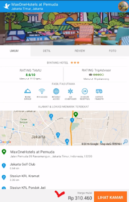 cara cek hotel di traveloka