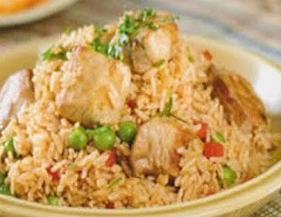 Arroz con Puerco y Vegetales